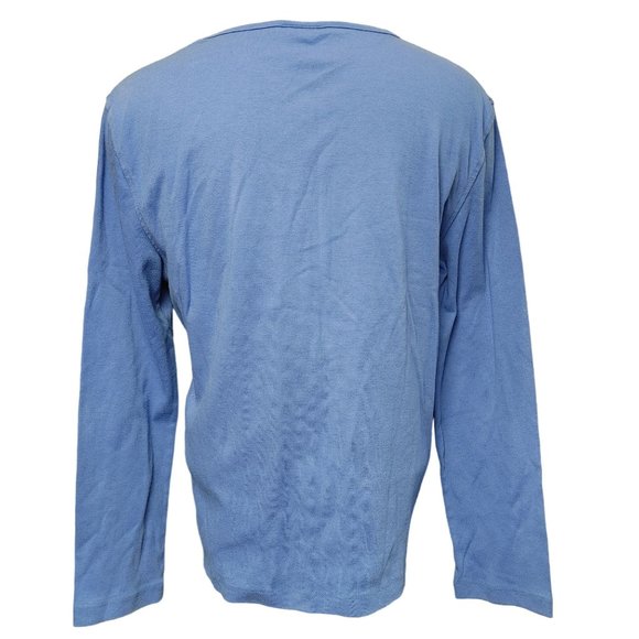 Callan & Co Women's Light Blue Embroidered Snowman Long Sleeve Top XL - Picture 2 of 3